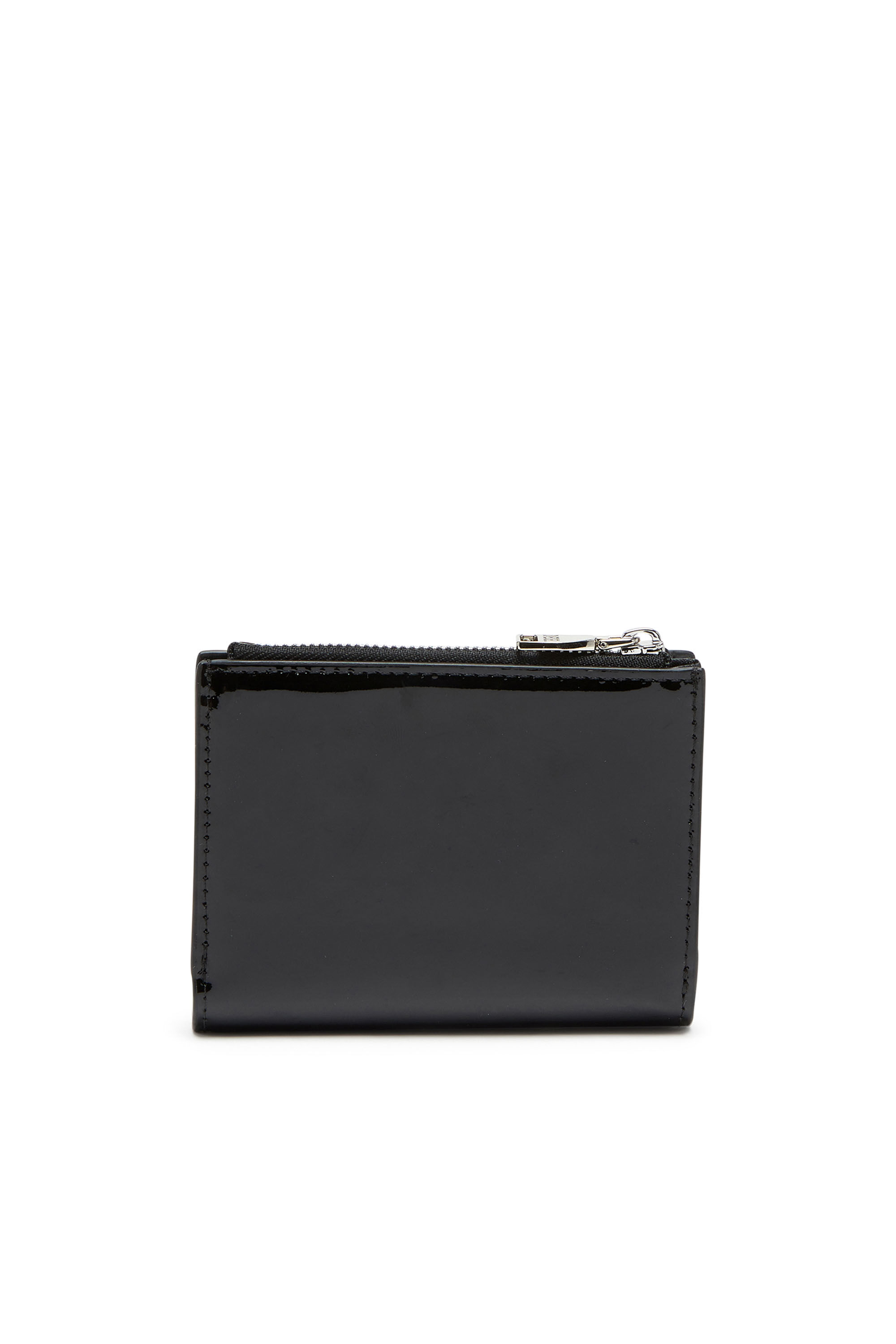 Diesel - PLAY BI-FOLD ZIP II, Portafoglio piccolo in pelle lucida Donna in Nero - 2