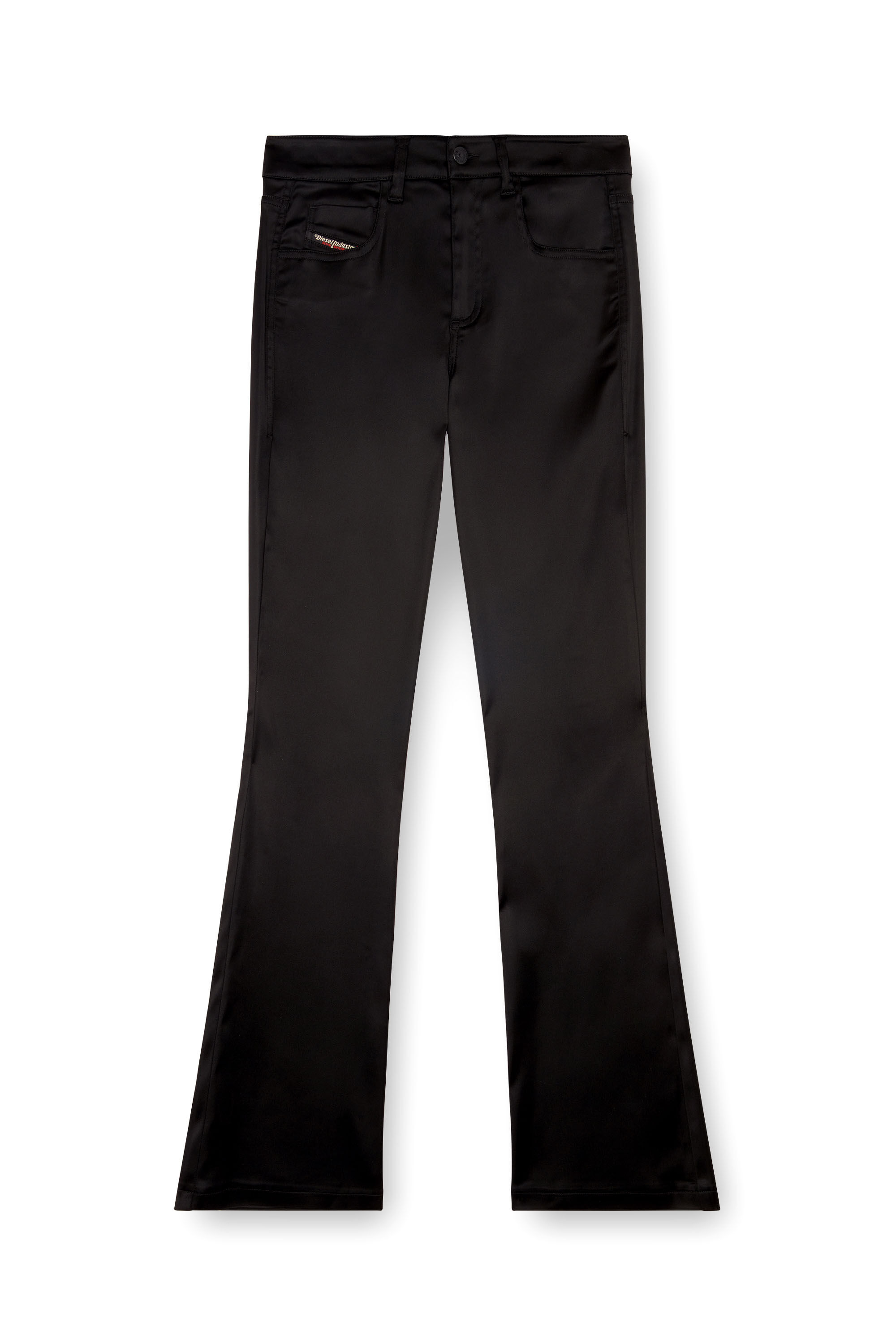 Diesel - P-EBBEY, Damen 5-Pocket-Hose aus Stretch-Satin in Schwarz - 2