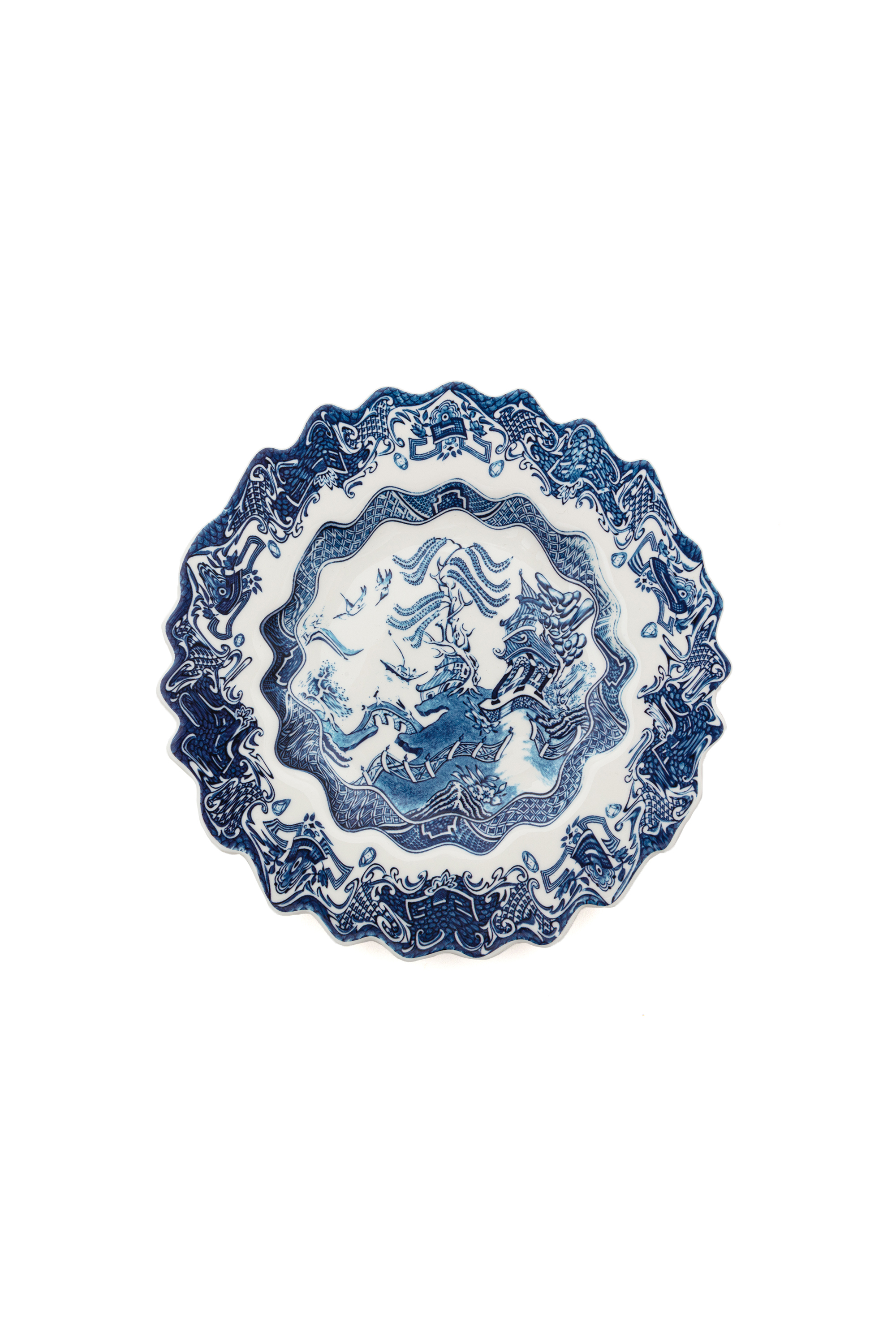 Diesel - 11232 DESSERT PLATE IN PORCELAIN "CLASSI, Piatto da dessert in porcellana Unisex in Multicolor - 1