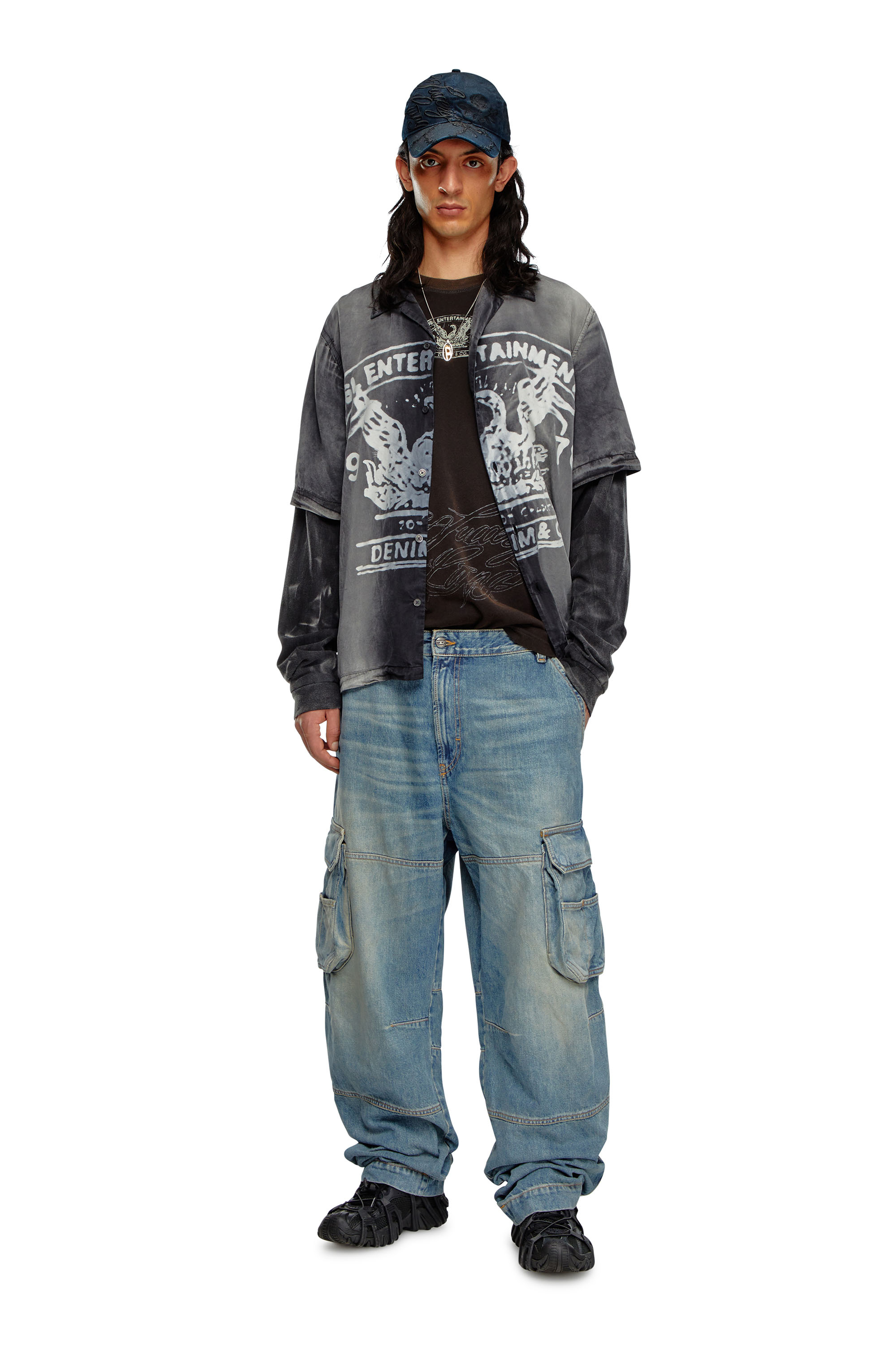 Diesel - Herren Relaxed Jeans D-Fish 09J83, Hellblau - 2