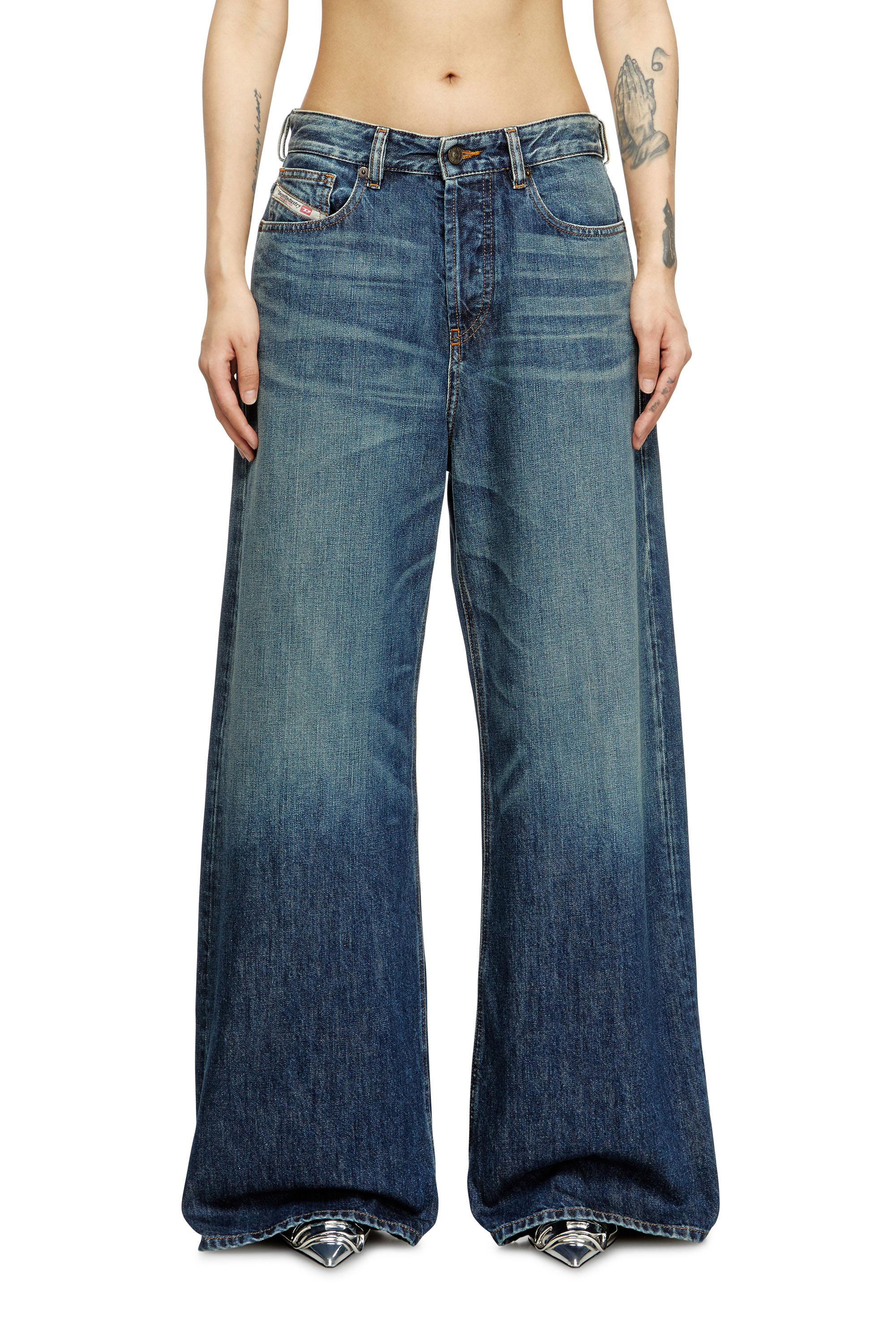 Diesel - Damen Relaxed Jeans 1996 D-Sire 09H59, Dunkelblau - 1