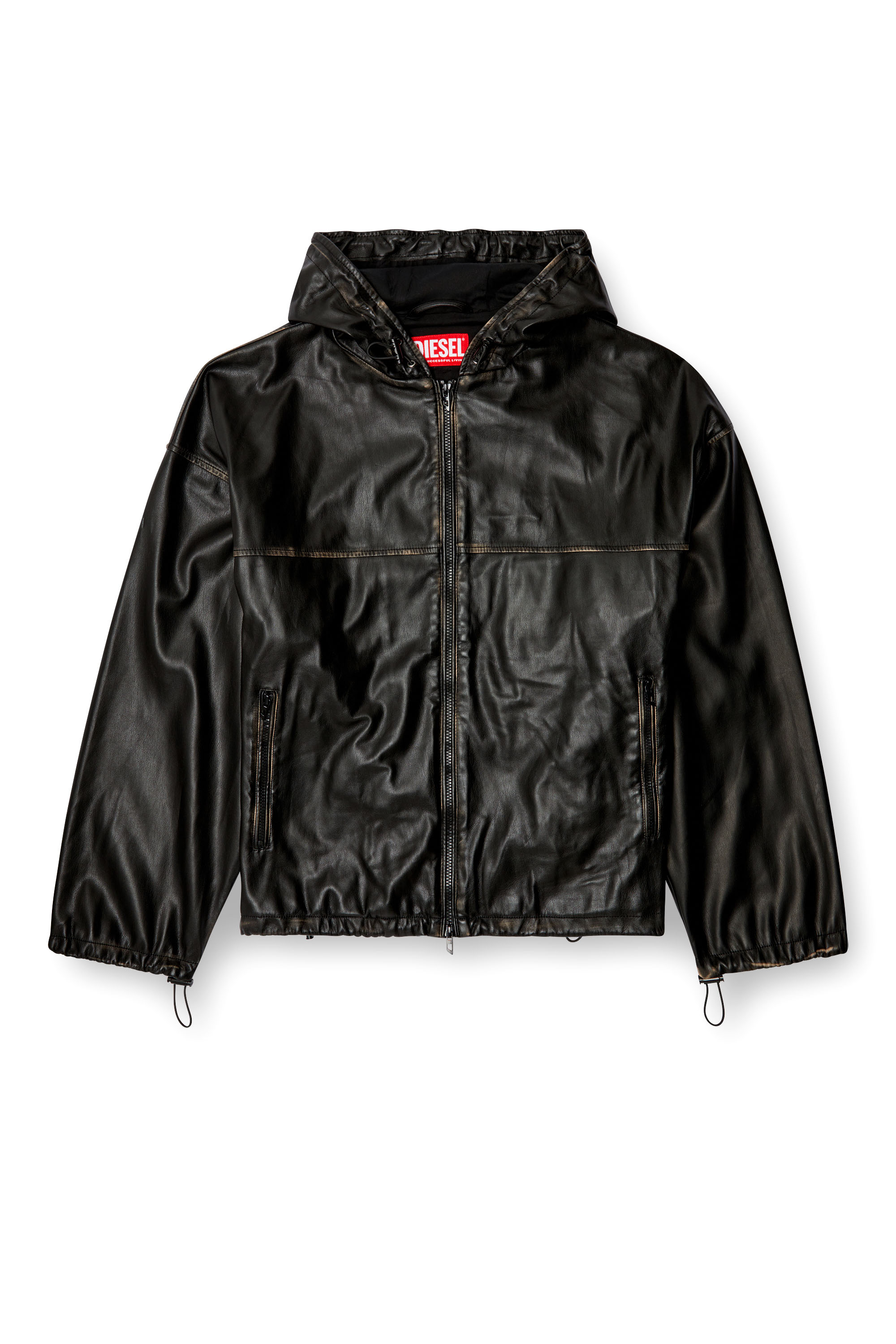 Diesel - J-ANTIL, Unisex Vielgetragene Jacke mit Kapuze in Schwarz - 4