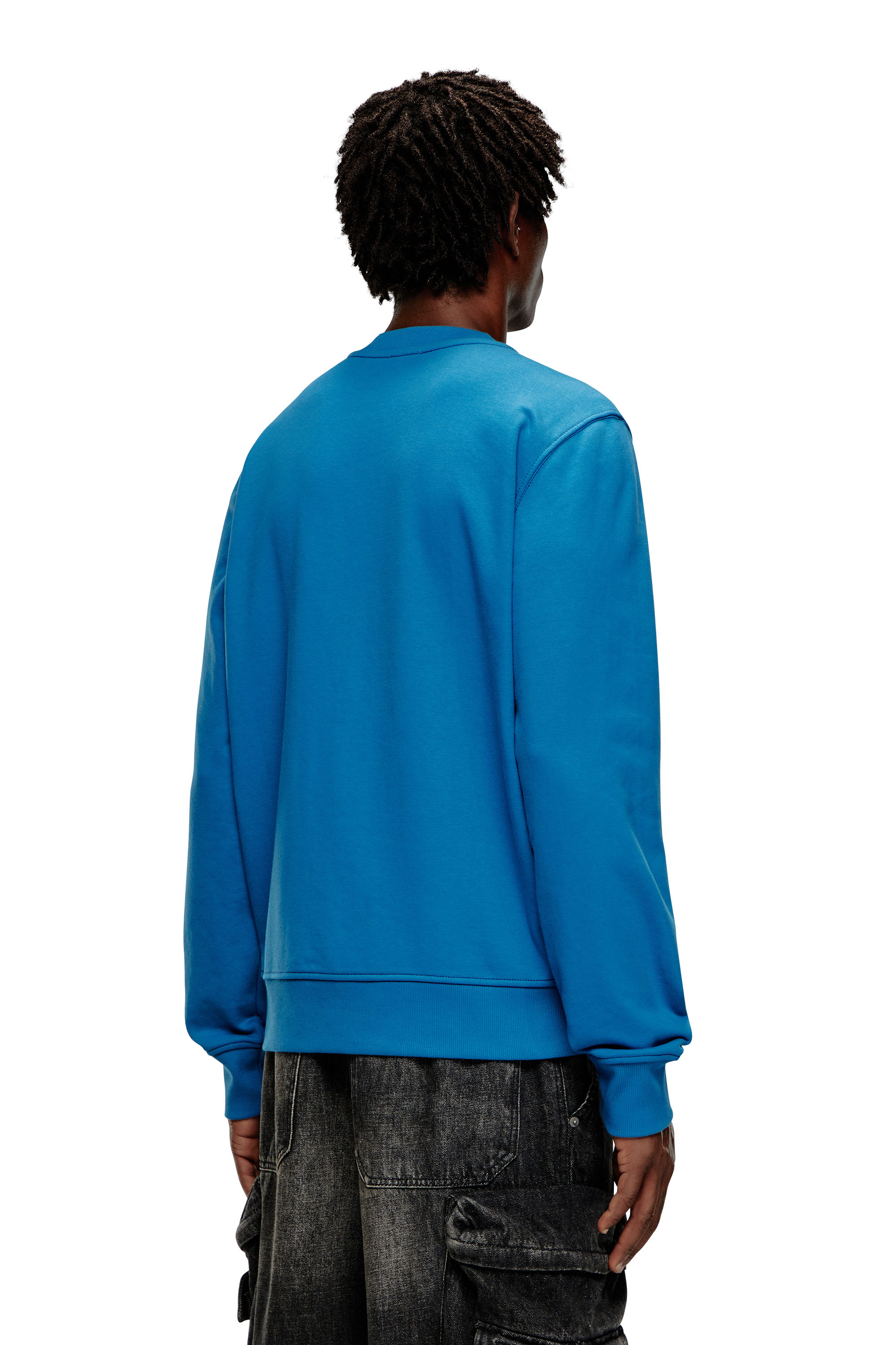 Diesel - S-GINN-K43, Felpa con stampa logo Uomo in Blu - 4